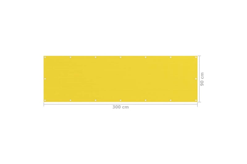 altanafskærmning 90x300 cm HDPE gul - Gul - Altanafskærmning