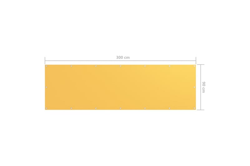 altanafskærmning 90x300 cm oxfordstof gul - Gul - Altanafskærmning