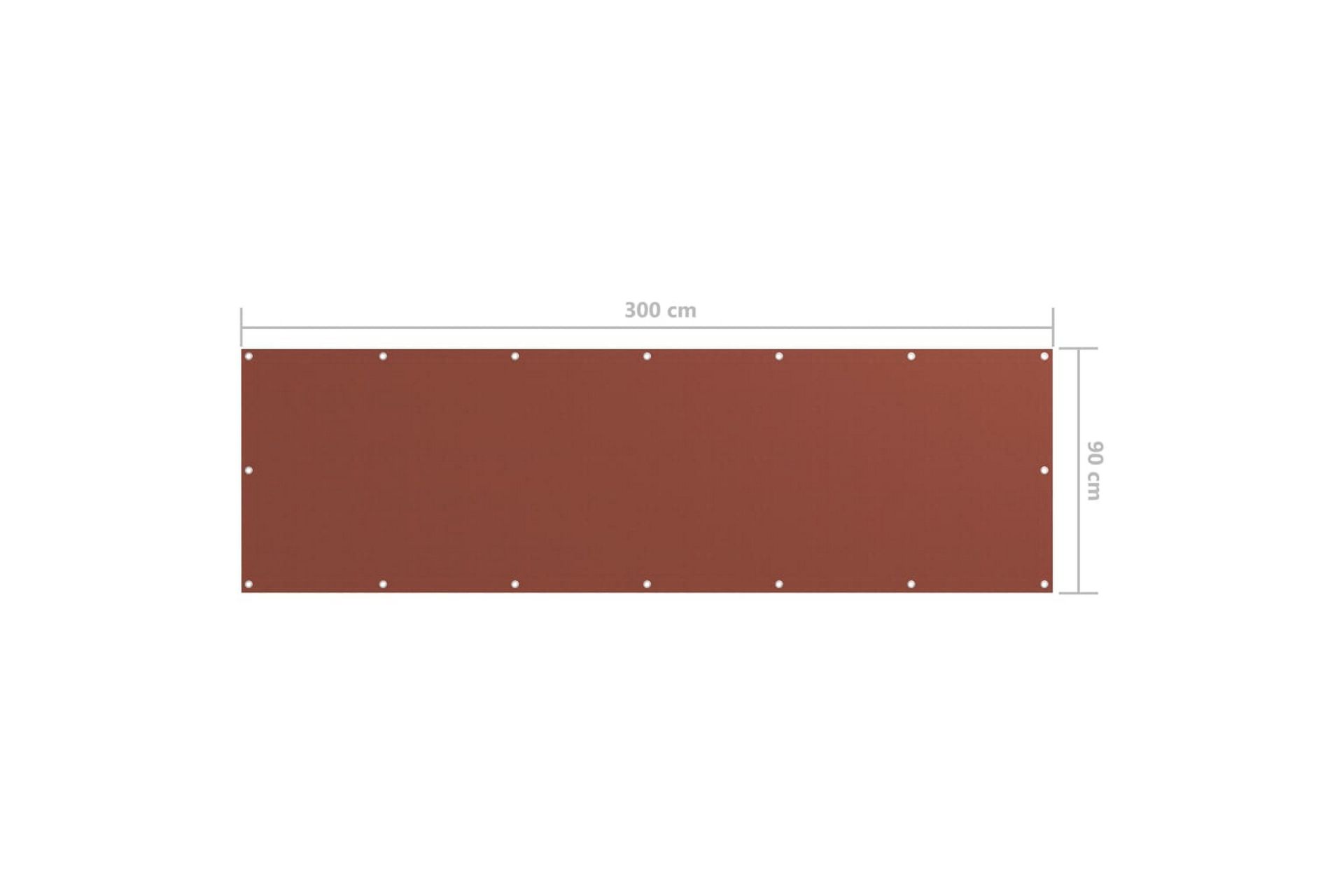 altanafskærmning 90x300 cm oxfordstof terrakotta - Havemøbler - Balkon - Sikkerhed & læhegn balkon - Altanafskærmning