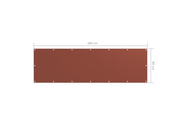 altanafskærmning 90x300 cm oxfordstof terrakotta - Havemøbler - Balkon - Sikkerhed & læhegn balkon - Altanafskærmning