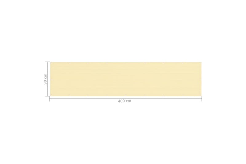 altanafskærmning 90x400 cm HDPE beige - Beige - Altanafskærmning