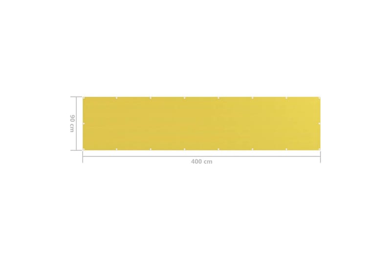 altanafskærmning 90x400 cm HDPE gul - Gul - Havemøbler - Balkon - Sikkerhed & læhegn balkon - Altanafskærmning
