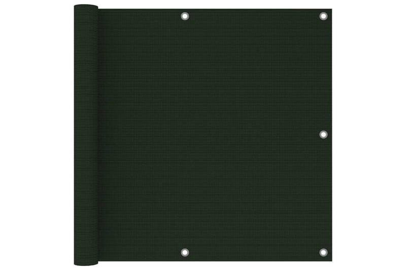 altanafskærmning 90x400 cm HDPE mørkegrøn - Grøn - Altanafskærmning