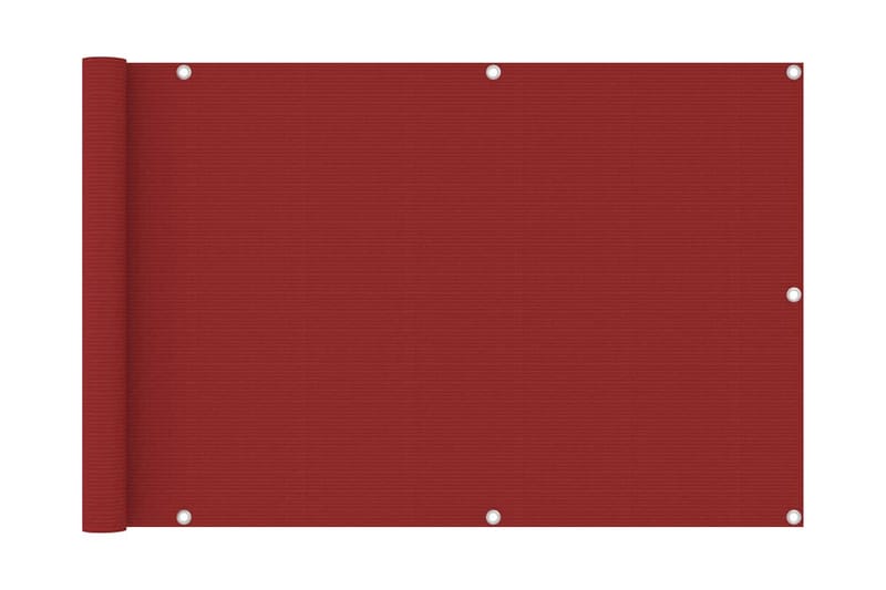 altanafskærmning 90x400 cm HDPE rød - Rød - Altanafskærmning
