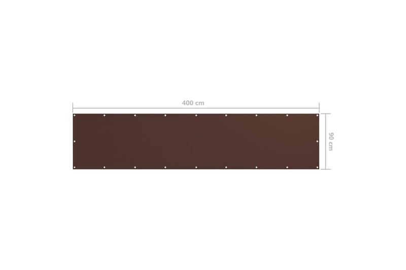 altanafskærmning 90x400 cm oxfordstof brun - Brun - Altanafskærmning