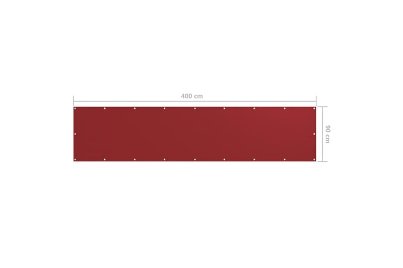 altanafskærmning 90x400 cm oxfordstof rød - Rød - Altanafskærmning