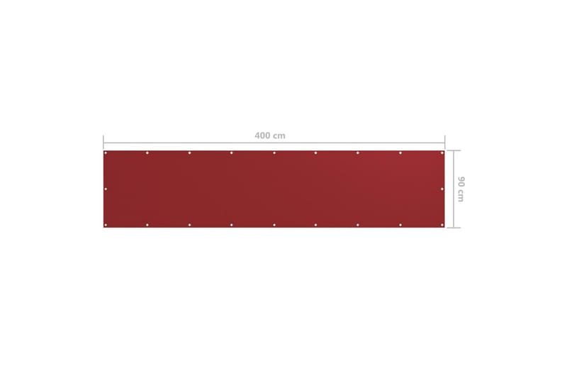 altanafskærmning 90x400 cm oxfordstof rød - Rød - Havemøbler - Balkon - Sikkerhed & læhegn balkon - Altanafskærmning