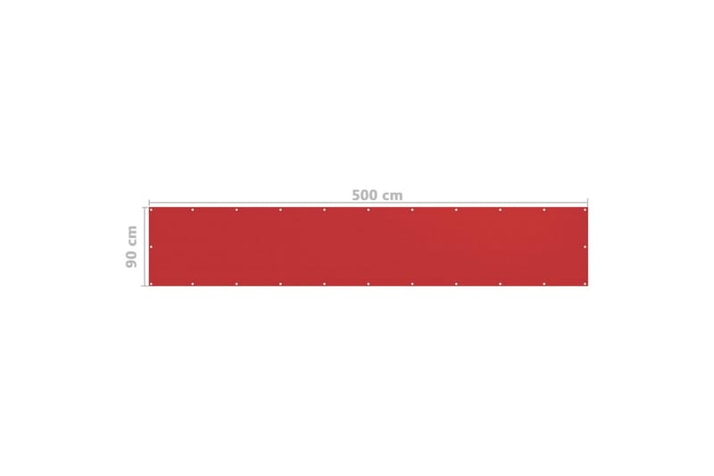 altanafskærmning 90x500 cm HDPE rød - Rød - Altanafskærmning