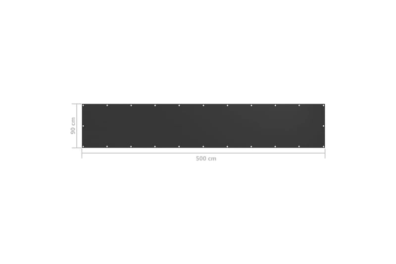 altanafskærmning 90x500 cm oxfordstof antracitgrå - Antracit - Altanafskærmning