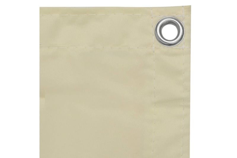 altanafskærmning 90x500 cm oxfordstof cremefarvet - Creme - Havemøbler - Balkon - Sikkerhed & læhegn balkon - Altanafskærmning
