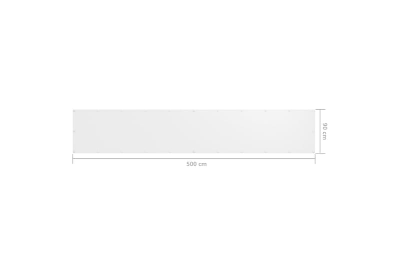 altanafskærmning 90x500 cm oxfordstof hvid - Hvid - Altanafskærmning