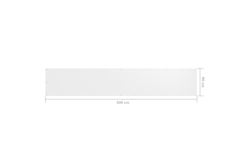 altanafskærmning 90x500 cm oxfordstof hvid - Hvid - Havemøbler - Balkon - Sikkerhed & læhegn balkon - Altanafskærmning