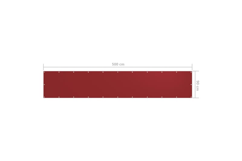 altanafskærmning 90x500 cm oxfordstof rød - Rød - Altanafskærmning