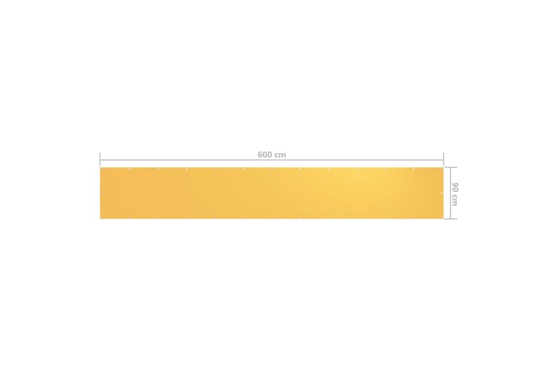 altanafskærmning 90x600 cm oxfordstof gul - Gul - Altanafskærmning