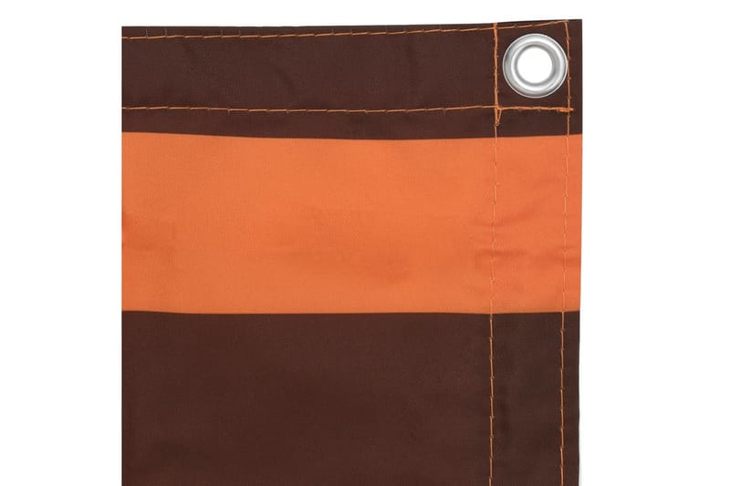 altanafskærmning 90x600 cm oxfordstof orange og brun - Flerfarvet - Havemøbler - Balkon - Sikkerhed & læhegn balkon - Altanafskærmning