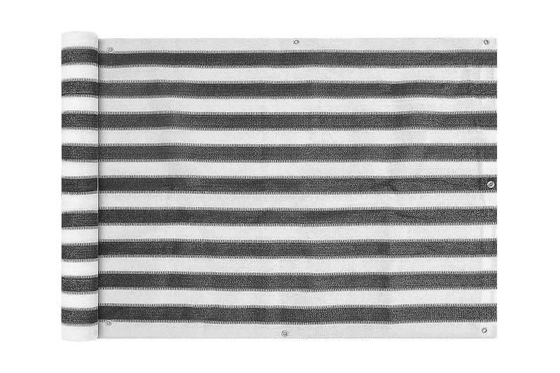 Balkonafskærmning Hdpe 75X400 Cm Antracitgrå/Hvid - Flerfarvet - Altanafskærmning