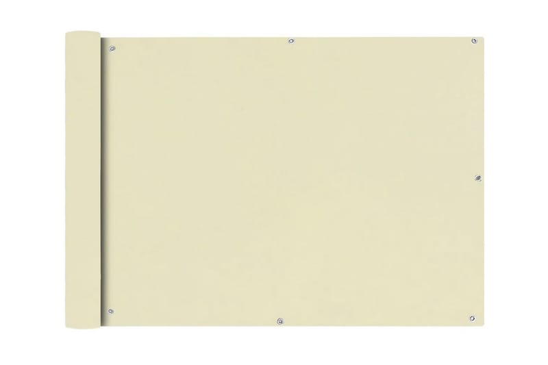 Balkonafskærmning Oxford-Stof 75X400 Cm Cremefarvet - Creme - Havemøbler - Balkon - Sikkerhed & læhegn balkon - Altanafskærmning