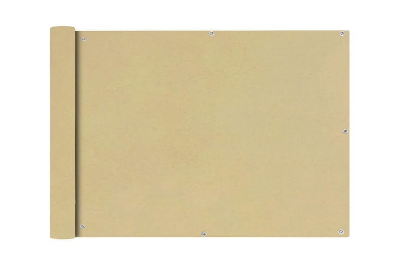 Balkonafskærmning Oxford-Stof 75X600 Cm Beige - Beige - Havemøbler - Balkon - Sikkerhed & læhegn balkon - Altanafskærmning