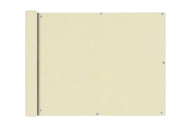 Balkonafskærmning Oxford-Stof 90X600 Cm Cremefarvet - Hvid - Havemøbler - Balkon - Sikkerhed & læhegn balkon - Altanafskærmning