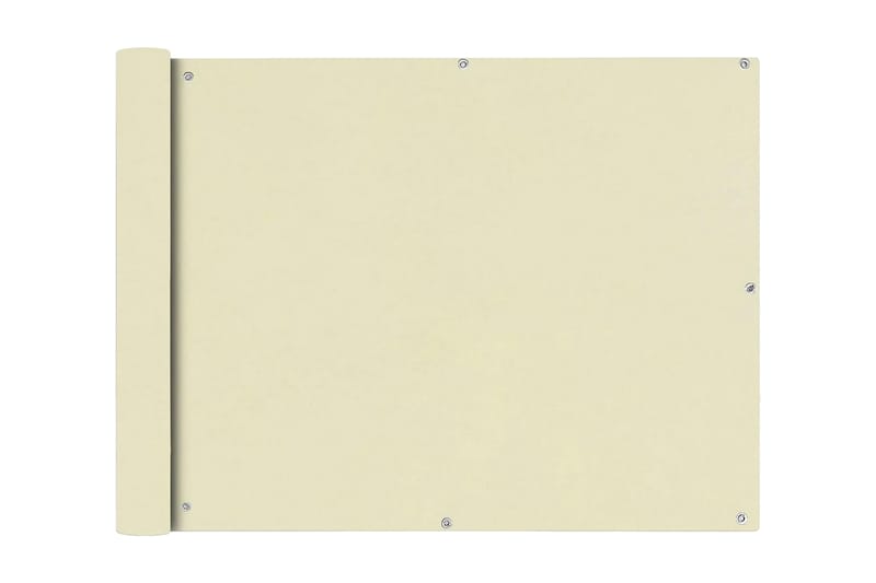 Balkonafskærmning Oxford-Stof 90X600 Cm Cremefarvet - Hvid - Altanafskærmning