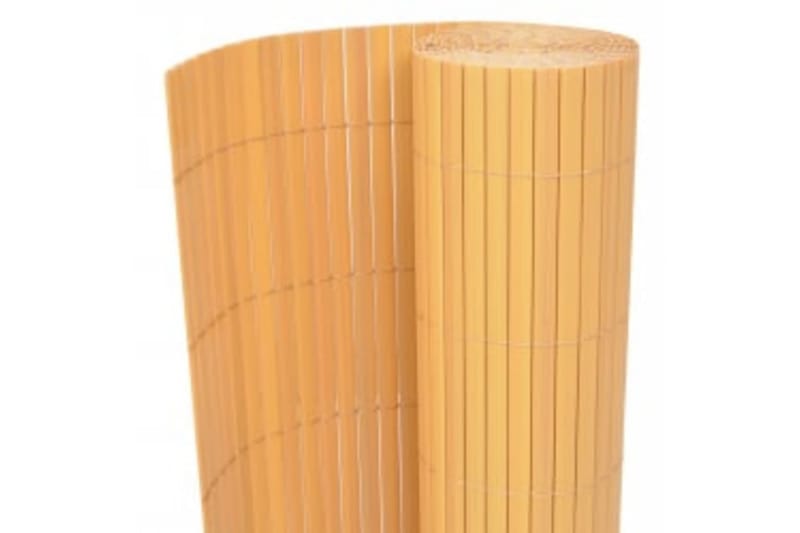 dobbeltsidet havehegn 110x500 cm gul - Gul - Havemøbler - Balkon - Sikkerhed & læhegn balkon - Altanafskærmning