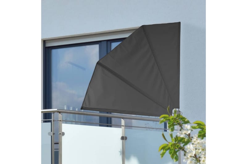 HI altanafskærmning 1,2 x 1,2 m polyester sort - Sort - Altanafskærmning