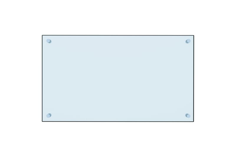 Stænkplade Til Køkkenet 70 X 40 Cm Hærdet Glas Hvid - Hvid - Altanafskærmning