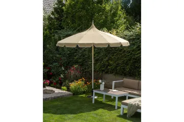 Balkongparasoll Beliani Minoa Beige Beige - Havemøbler - Solafskærmning - Parasoller - Balkonparasol