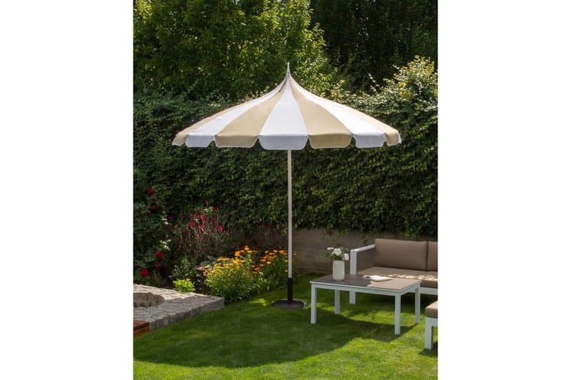 Balkongparasoll Beliani Minoa Beige Beige||White - Havemøbler - Solafskærmning - Parasoller - Balkonparasol