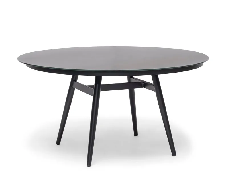 Hillerstorp Oxhult havebord Ø145 cm sort, Sort