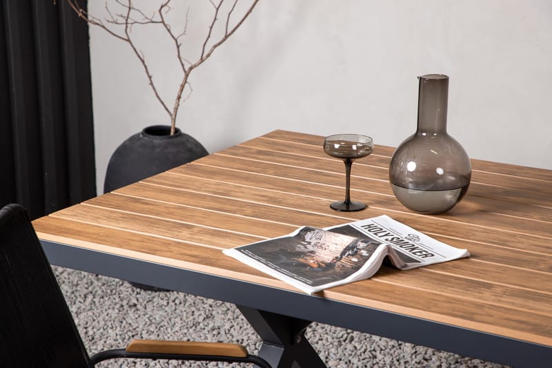 Garcia Spisebord 100x200 cm - Sort - Havemøbler - Havebord - Spisebord & havebord