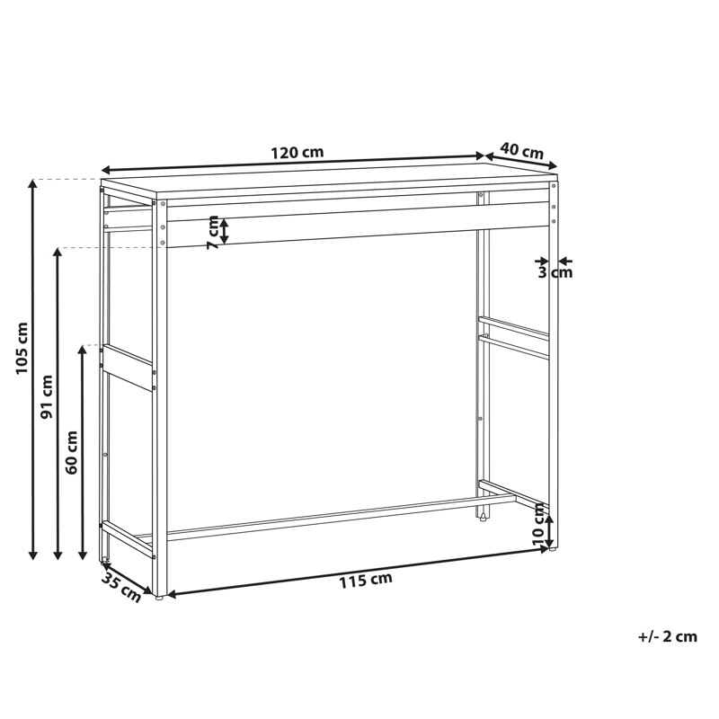 Barbord til udendørs brug Maenza 120 cm - grøn/sort - Havemøbler - Havebord - Barbord udendørs