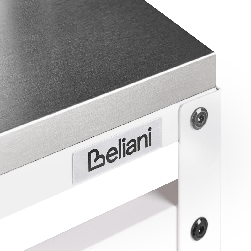 Barbord til udendørs brug Maenza 120 cm - hvid/sort - Havemøbler - Havebord - Barbord udendørs