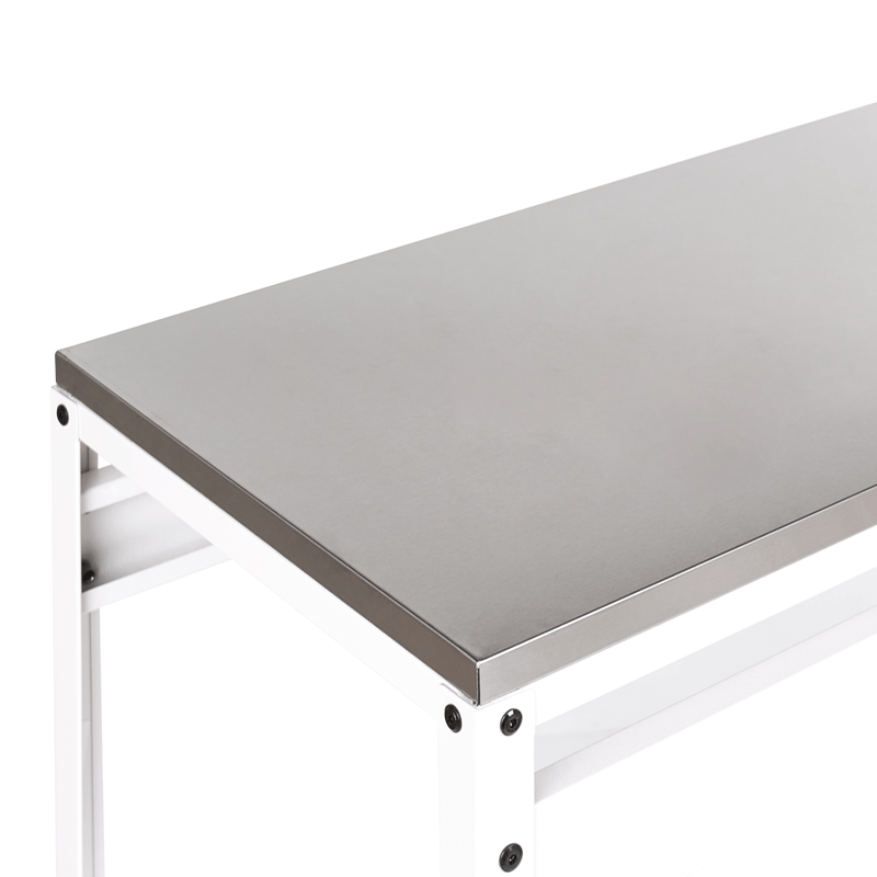 Barbord til udendørs brug Maenza 120 cm - hvid/sort - Havemøbler - Havebord - Barbord udendørs