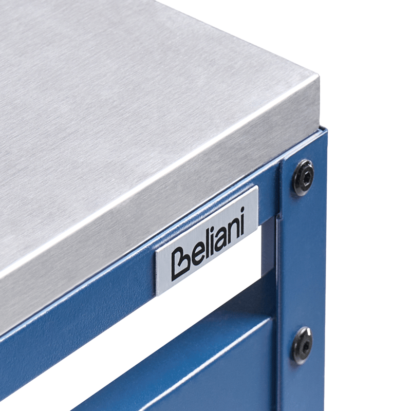 Barbord til udendørs brug Maenza 120 cm Stål - blå/sølv - Havemøbler - Havebord - Barbord udendørs