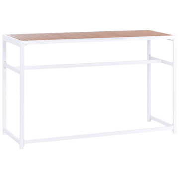 Barbord udendørs Avetrana 50x150 cm - Hvid/Brun - Havemøbler - Havebord - Barbord udendørs