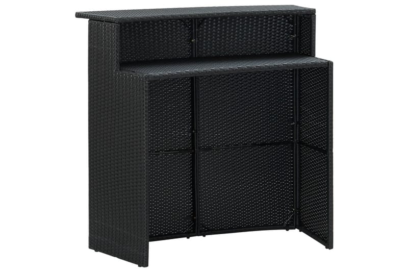 Barbord Til Haven 120x55x110 cm Polyrattan Sort - Sort - Barbord udendørs