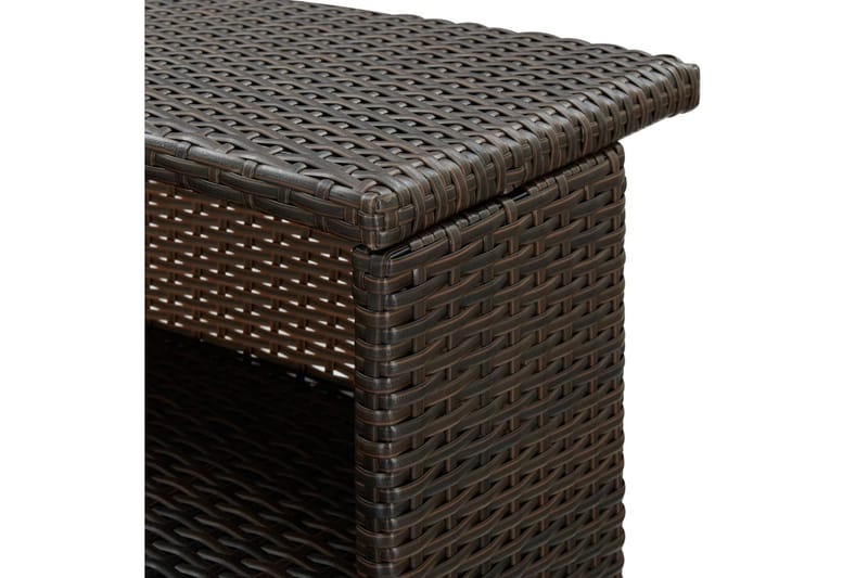 Barbord Til Haven 120x55x110 cm Polyrattan Brun - Brun - Havemøbler - Havebord - Barbord udendørs