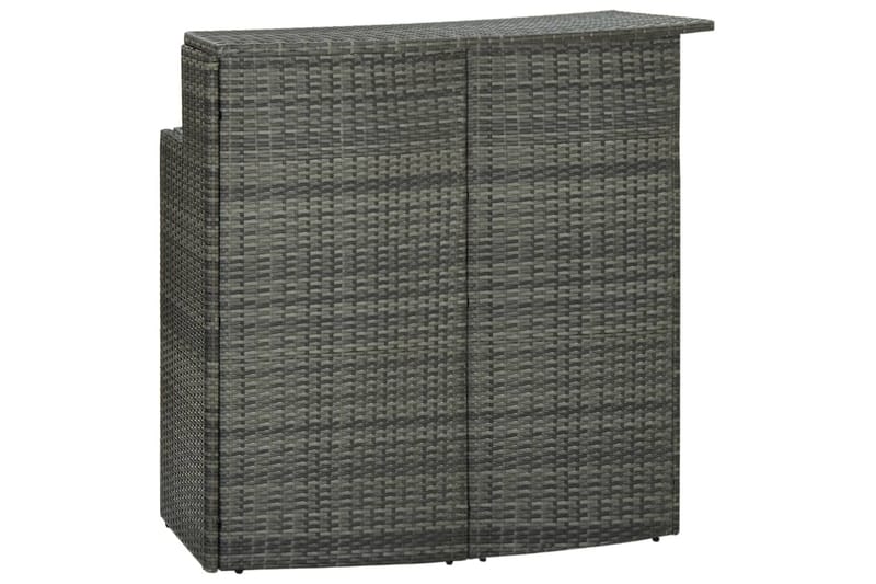 Barbord Til Haven 120x55x110 cm Polyrattan Grå - Grå - Havemøbler - Havebord - Barbord udendørs