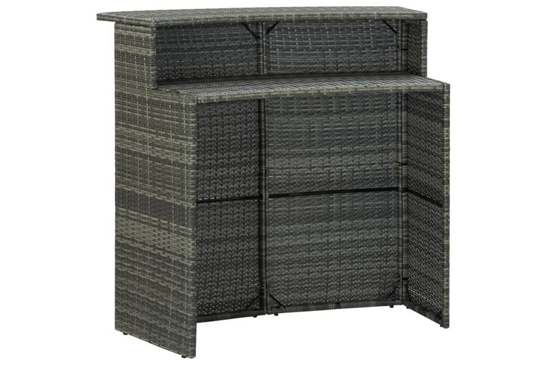 Barbord Til Haven 120x55x110 cm Polyrattan Grå - Grå - Barbord udendørs