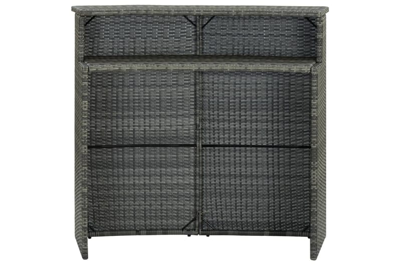 Barbord Til Haven 120x55x110 cm Polyrattan Grå - Grå - Havemøbler - Havebord - Barbord udendørs