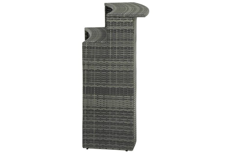 Barbord Til Haven 120x55x110 cm Polyrattan Grå - Grå - Havemøbler - Havebord - Barbord udendørs