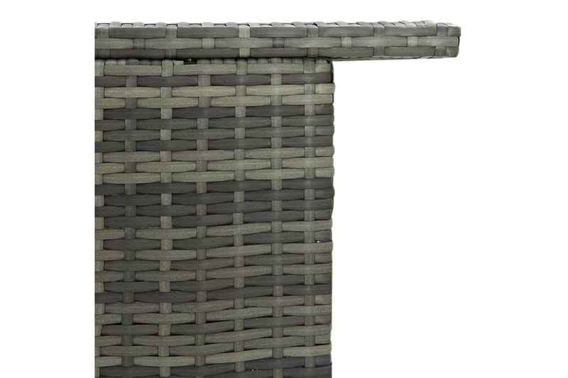Barbord Til Haven 120x55x110 cm Polyrattan Grå - Grå - Havemøbler - Havebord - Barbord udendørs