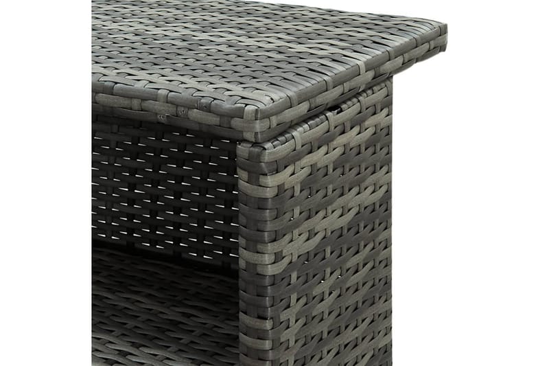 Barbord Til Haven 120x55x110 cm Polyrattan Grå - Grå - Havemøbler - Havebord - Barbord udendørs