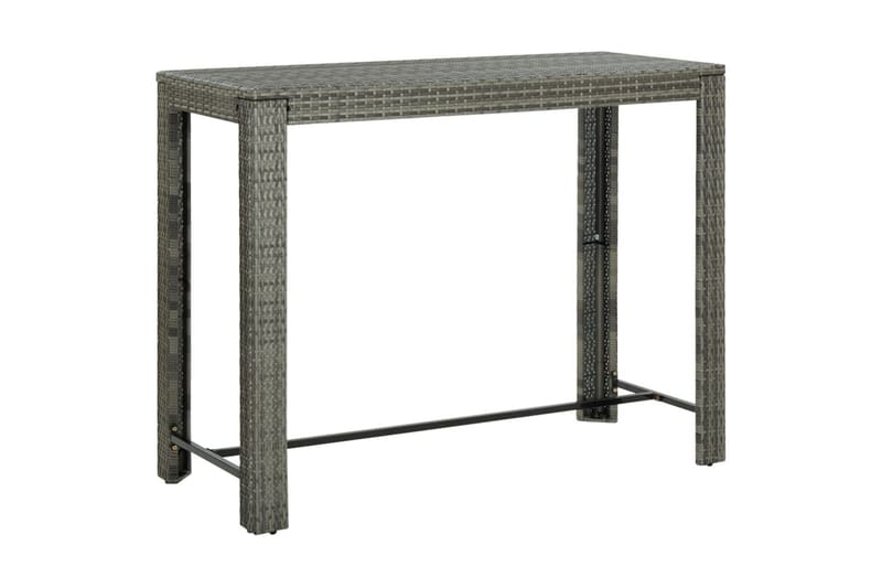 barbord til haven 140,5x60,5x110,5 cm polyrattan grå - Grå - Barbord udendørs