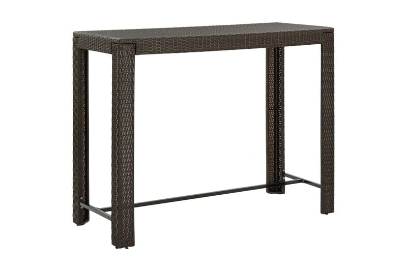 barbord til haven 140,5x60,5x110,5 cm polyrattan brun - Brun - Barbord udendørs