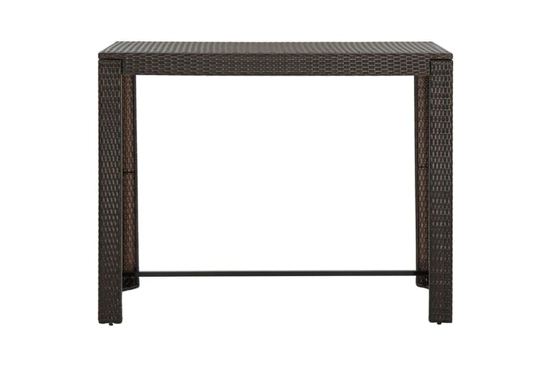 barbord til haven 140,5x60,5x110,5 cm polyrattan brun - Brun - Barbord udendørs