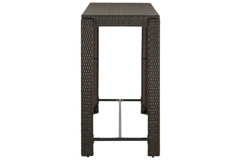 barbord til haven 140,5x60,5x110,5 cm polyrattan brun - Brun - Barbord udendørs