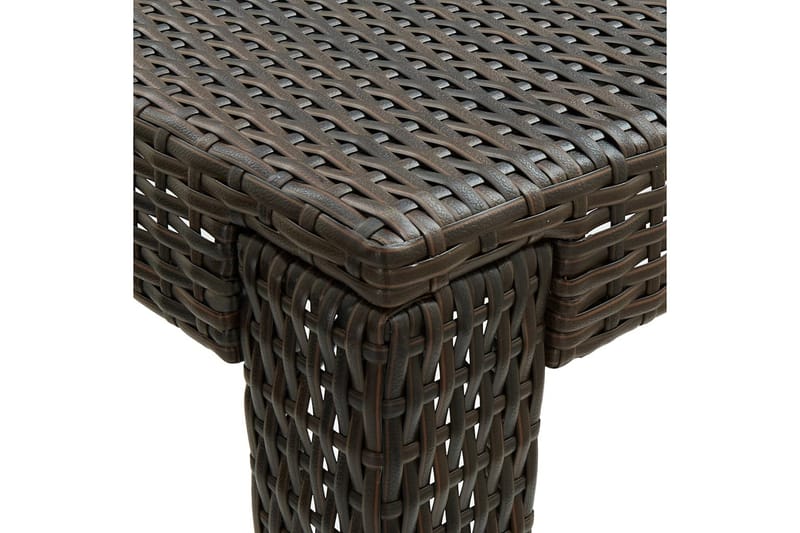 barbord til haven 140,5x60,5x110,5 cm polyrattan brun - Brun - Barbord udendørs