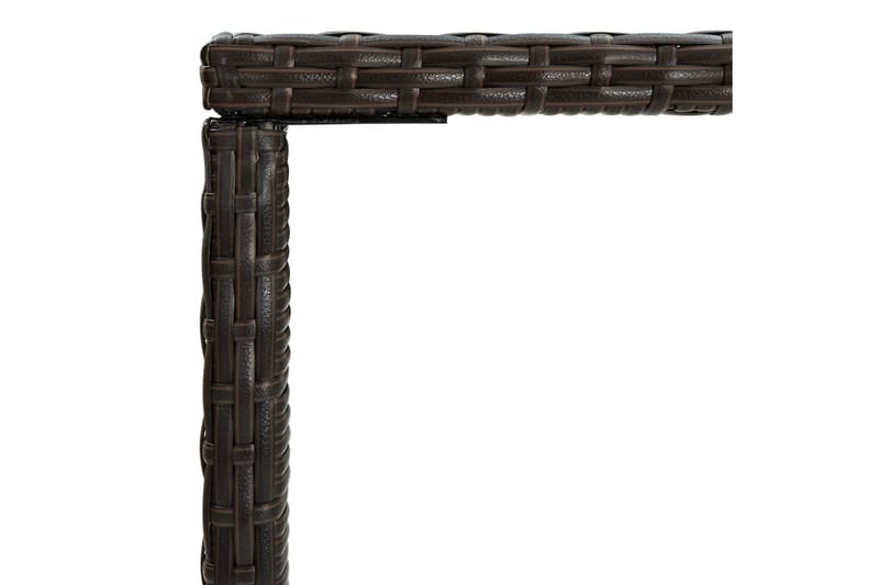 barbord til haven 70x70x110 cm polyrattan og glas brun - Brun - Havemøbler - Havebord - Barbord udendørs